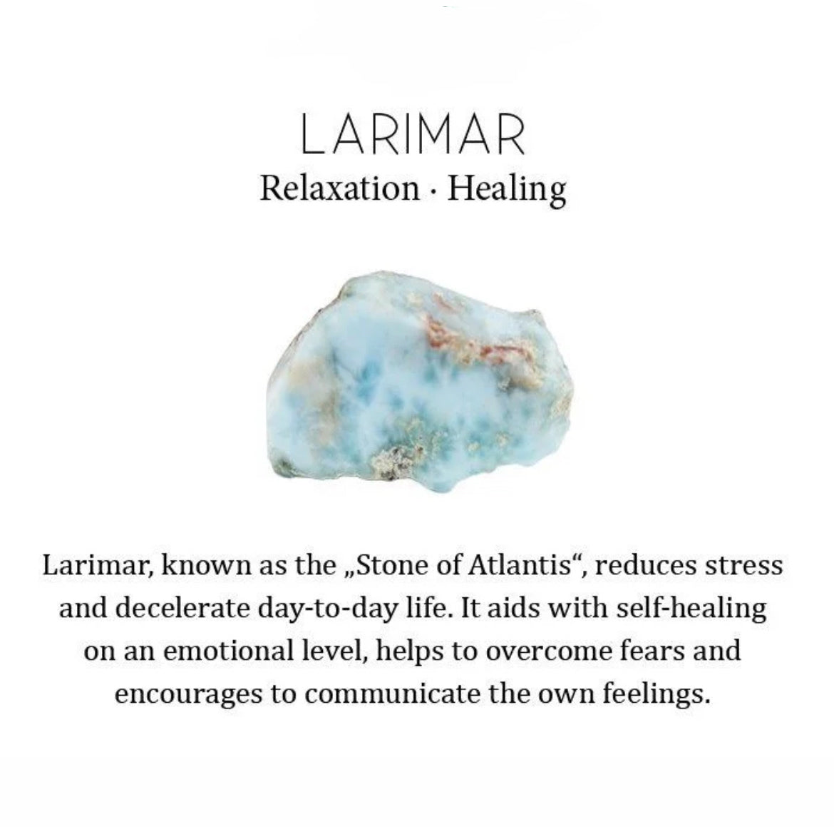 Larimar Pendant (925 Italy Sterling Silver Chain)