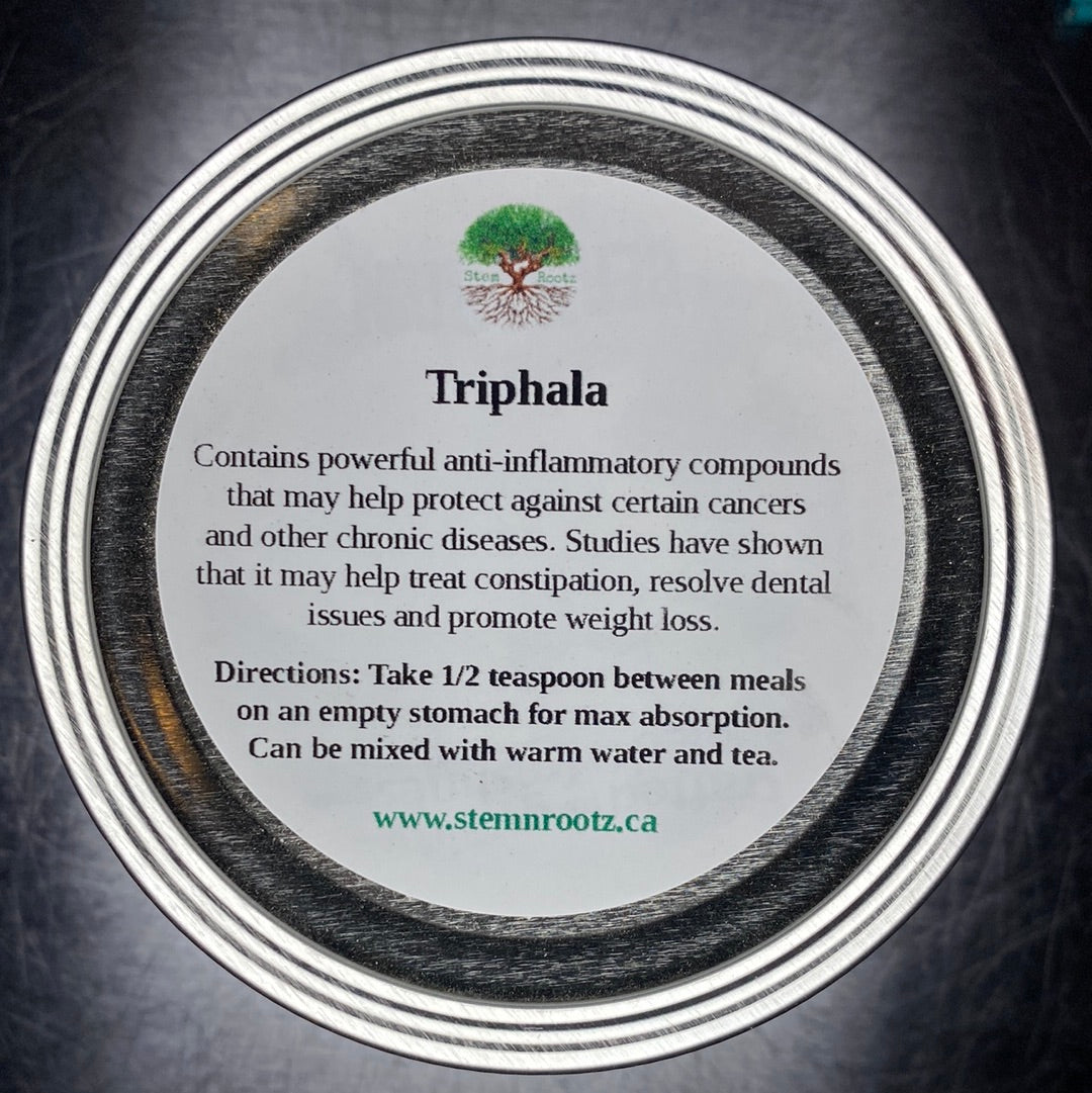 Triphala Powder – Ayurvedic Digestive and Wellness Tonic (250ml jar)