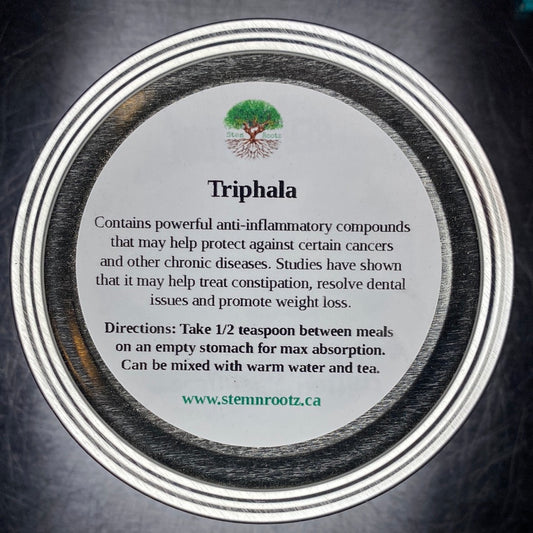Triphala Powder – Ayurvedic Digestive and Wellness Tonic (250ml jar)