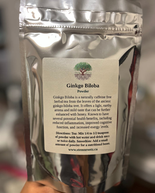 Ginkgo Biloba Powder – Natural Support for Cognitive Health, Circulation, and Overall Wellness 4oz