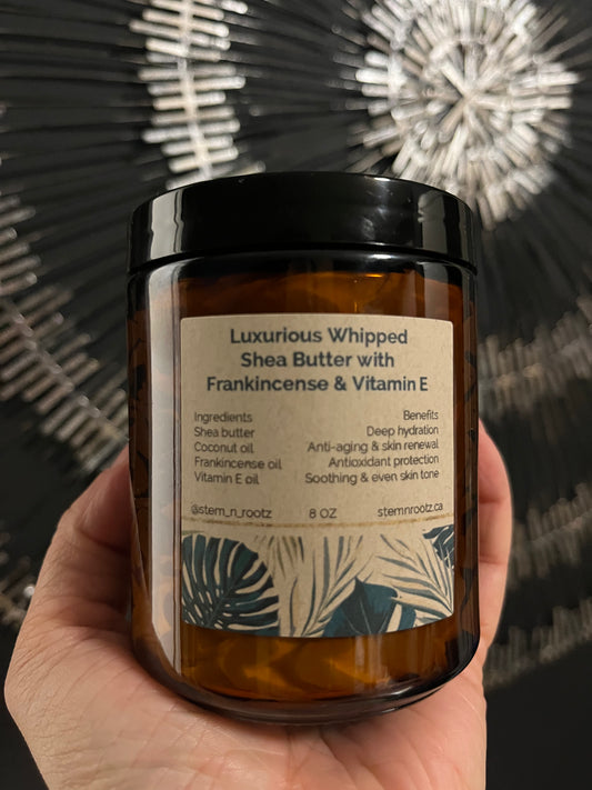 Luxurious Whipped Shea Butter – Deep Hydration, Skin Restoration, and Radiant Glow (8oz Jar)