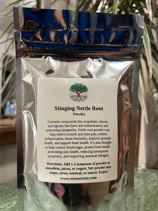 Stinging Nettle Root Powder – Prostate Health, Hormone Balance, and Vitality Support (powder)