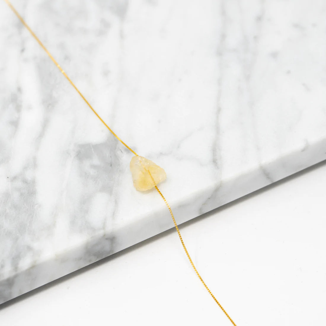 Stem n Rootz – citrine 14k gold-plated crystal necklace