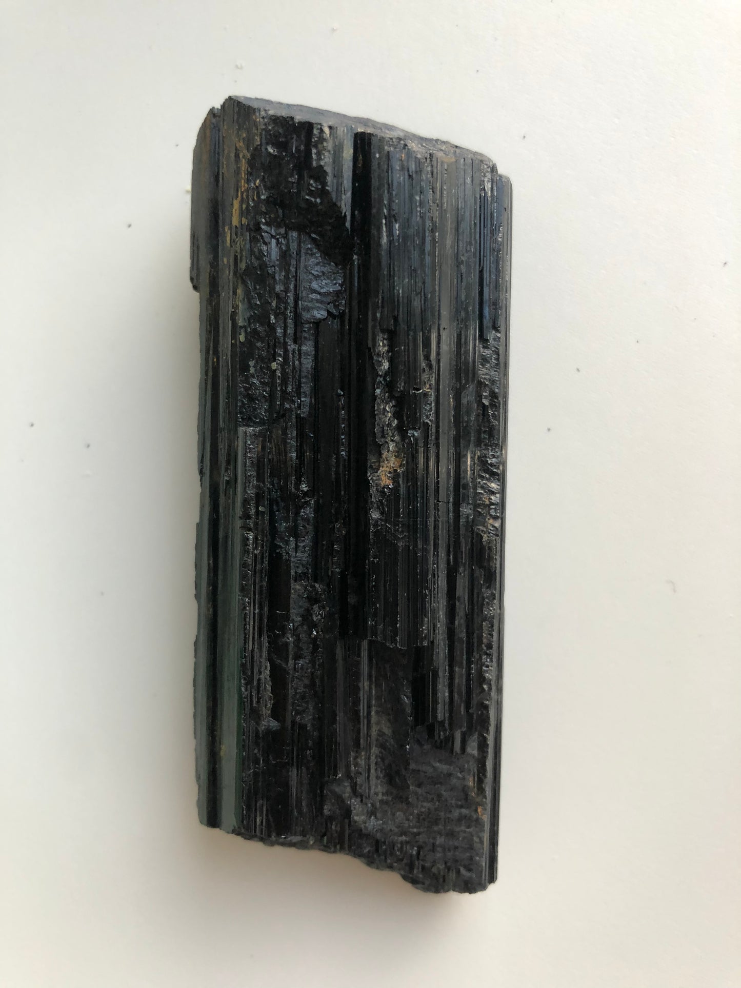 black tourmaline chunk size: medium (6.5-8cm)