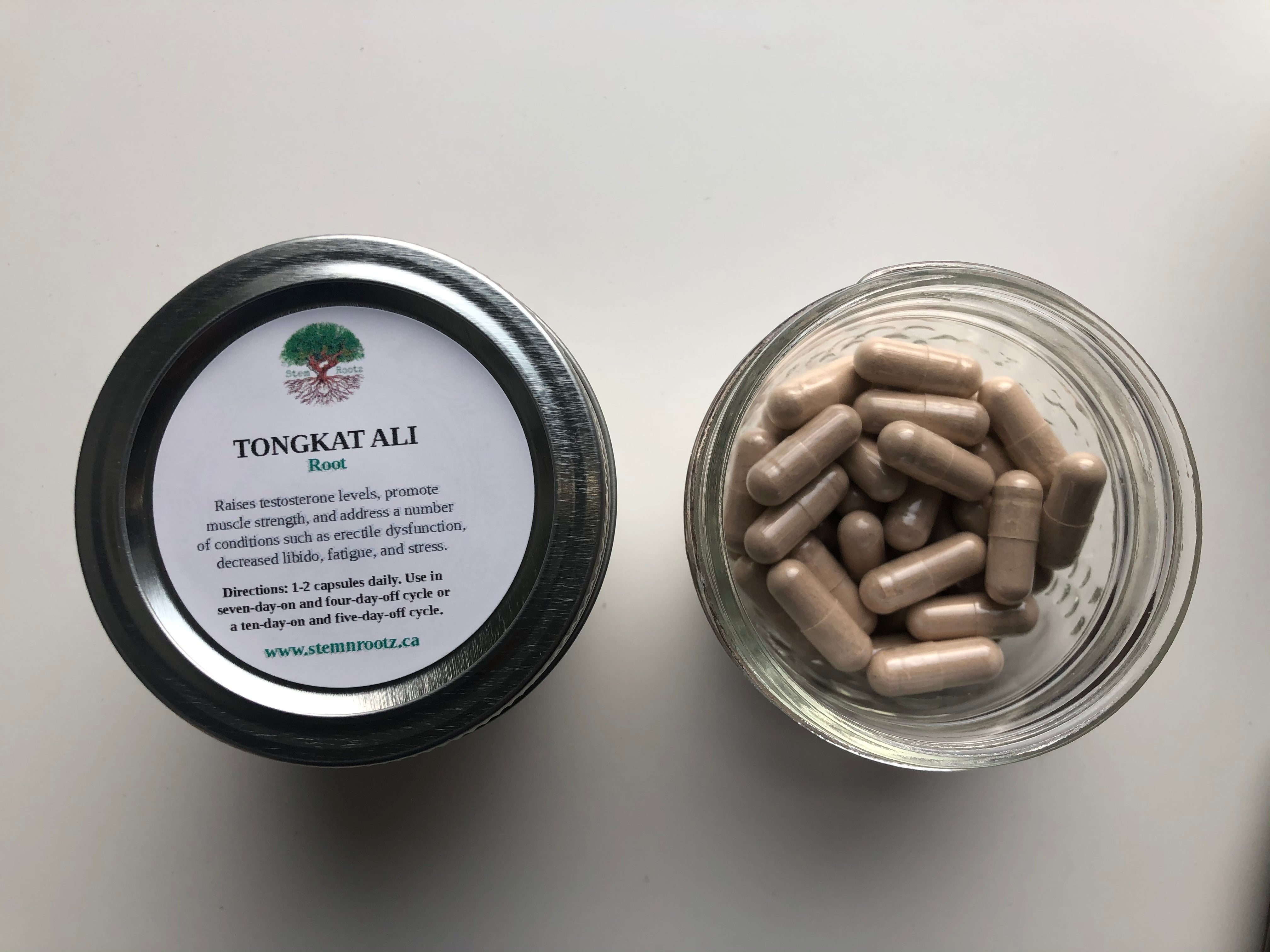 Tongkat Ali 50 Capsules 375mg Stem n Rootz