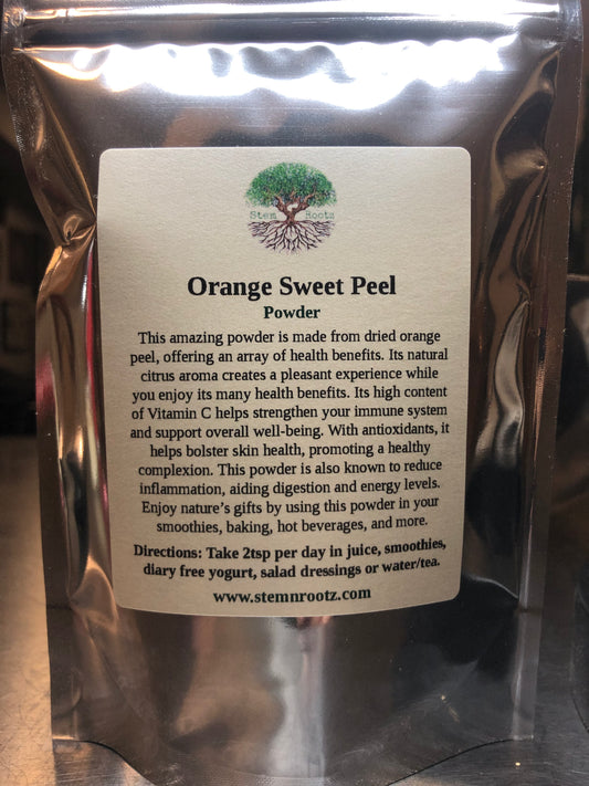Orange Sweet Peel Powder – Immune Support, Skin Nourishment, and Digestive Wellness 4oz