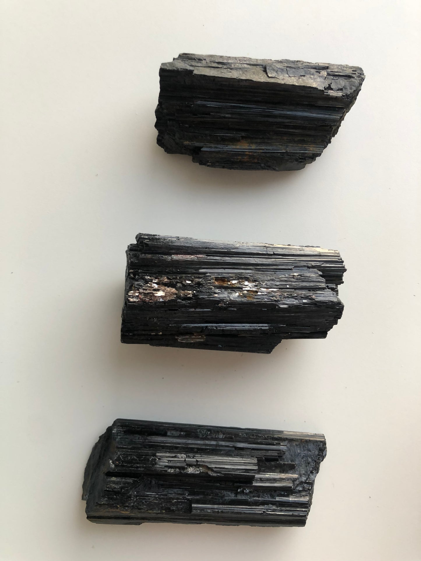black tourmaline chunk size: medium (6.5-8cm)