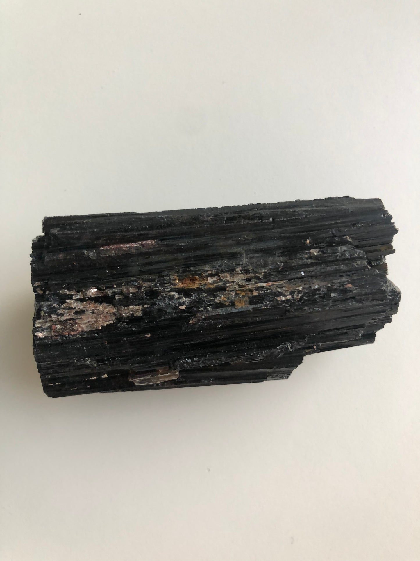 black tourmaline chunk size: medium (6.5-8cm)