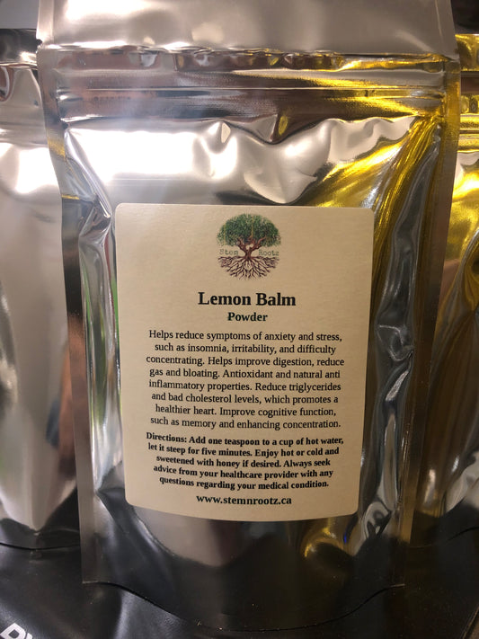 Lemon Balm Powder – Stress Relief, Cognitive Support, and Digestive Health 4oz