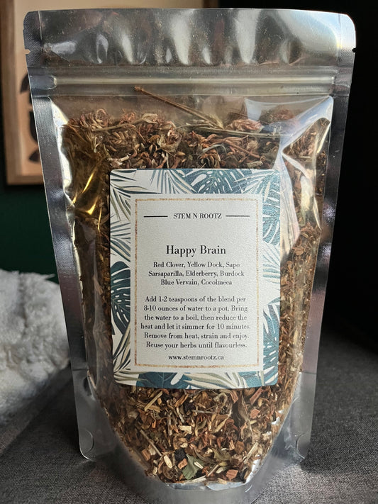 Happy Brain Tea Blend – Natural Support for Mood, Brain Health, and Mental Clarity 5oz