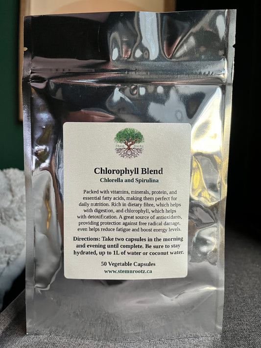 Chlorophyll Blend Capsules – Natural Support for Energy, Detoxification, and Nutrient Replenishment (50 capsules)