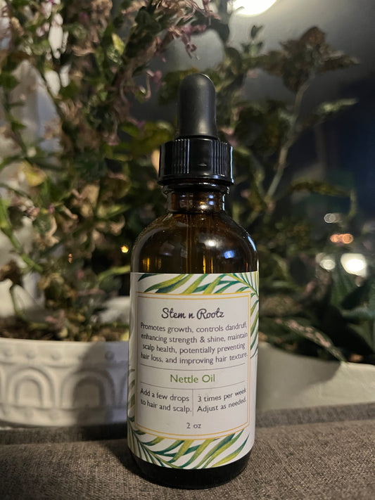Stinging Nettle Oil – Natural Support for Hair Growth, Scalp Health, and Hair Vitality 2oz