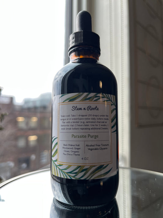 Parasite Purge Tincture – Alcohol Free Parasite Cleanse (4oz dropper bottle)
