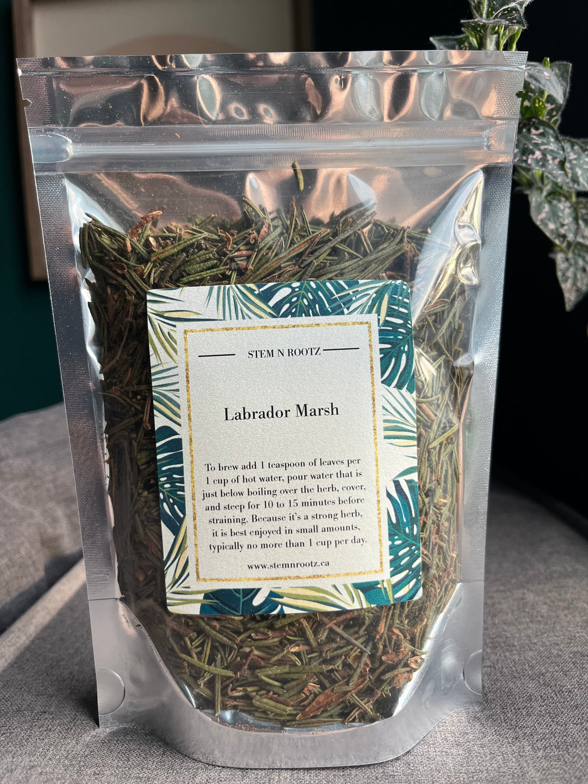 Labrador Marsh loose leaf herbal tea in resealable 2oz pouch