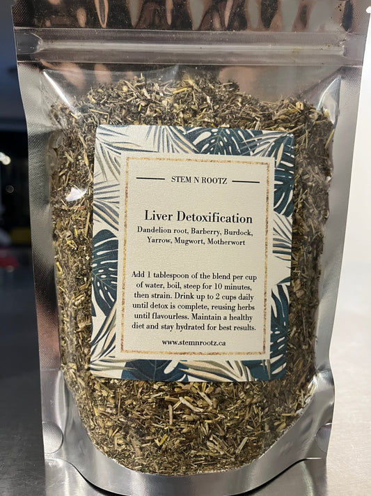 Liver Detoxification loose leaf herbal blend in resealable 3oz pouch
