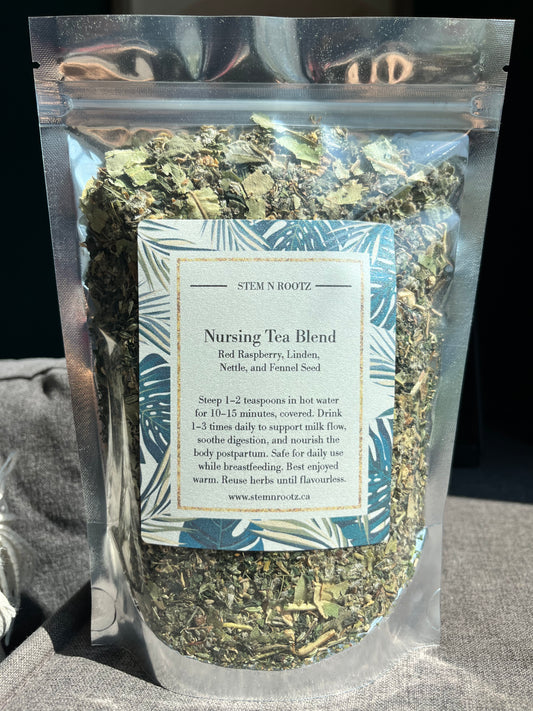 Stem n Rootz – Nursing loose leaf herbal tea blend in resealable 3oz pouch