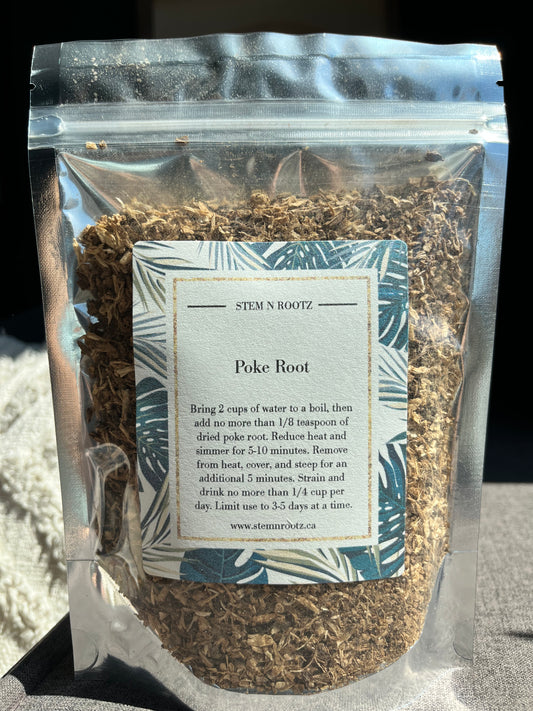Stem n Rootz – Poke Root loose leaf herbal tea in resealable pouch