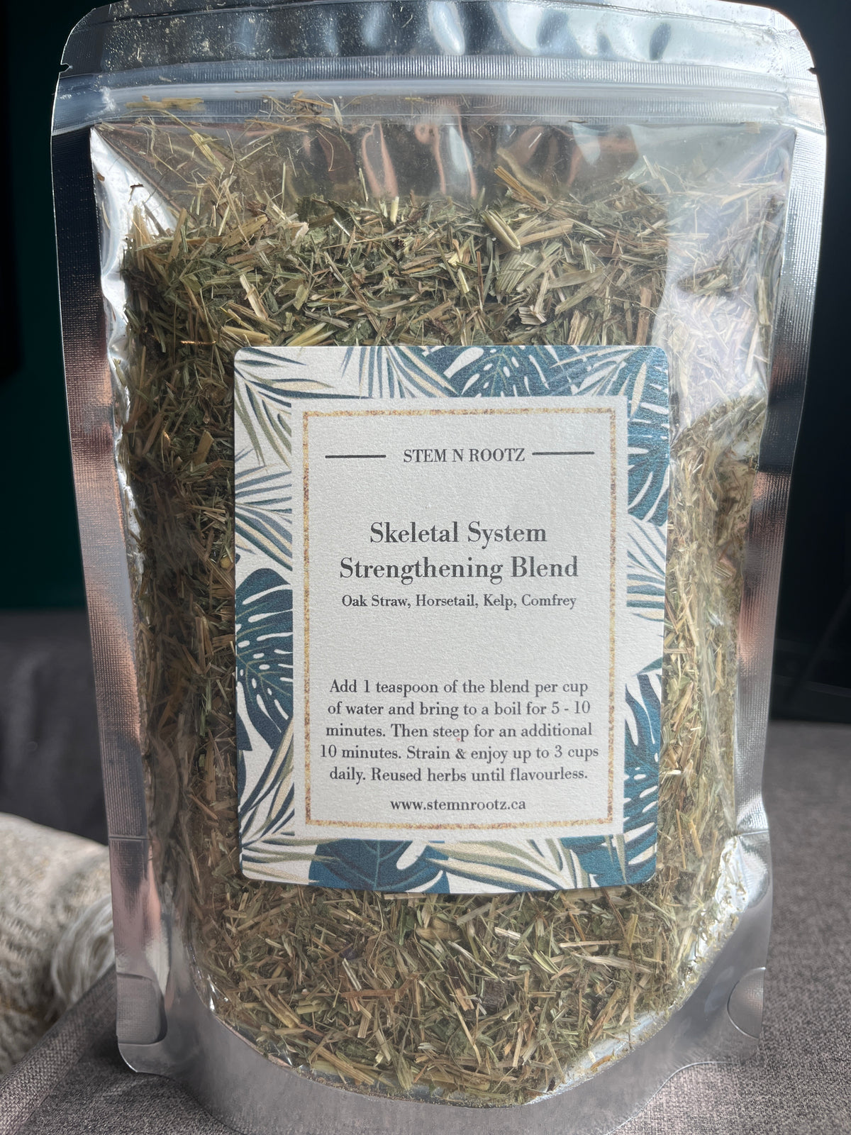 Skeletal System Strengthening loose leaf herbal tea in resealable 3oz pouch