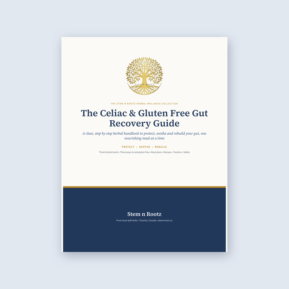 The Celiac & Gluten Free Gut Recovery Guide by Stem n Rootz, cover