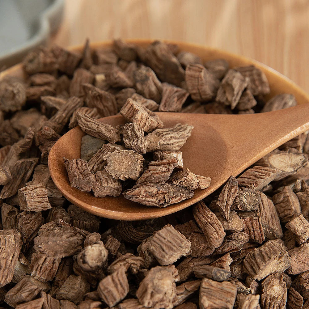 Teasel Root loose leaf herbal tea in resealable 3oz pouch
