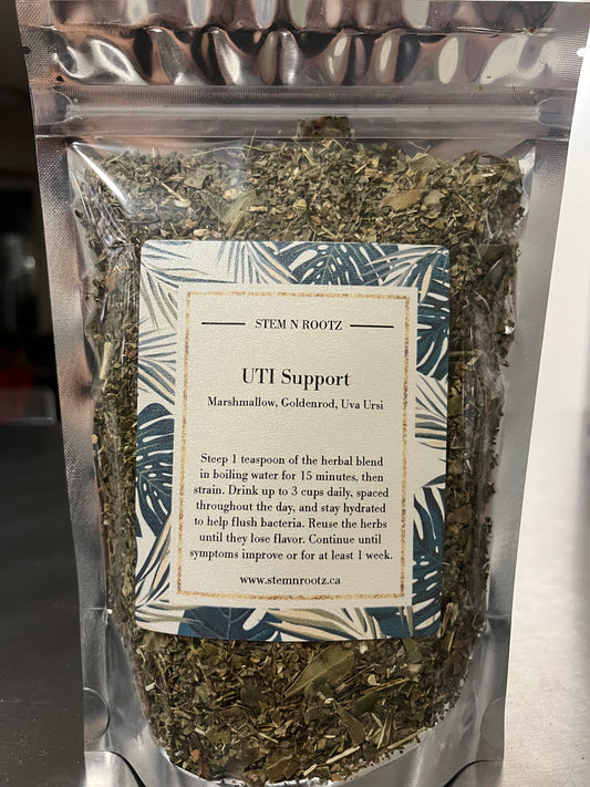 UTI Support loose leaf herbal blend in resealable 2oz pouch