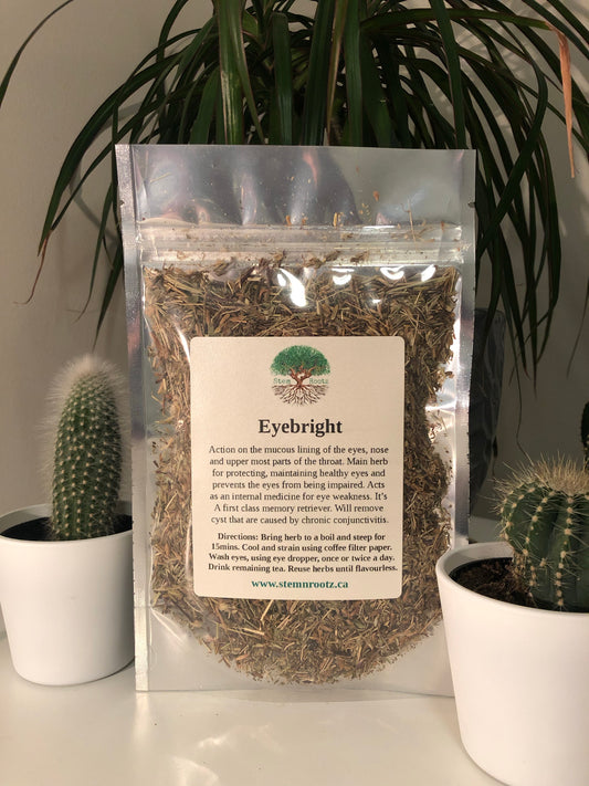 Eyebright herb loose leaf herbal tea in resealable 2oz pouch