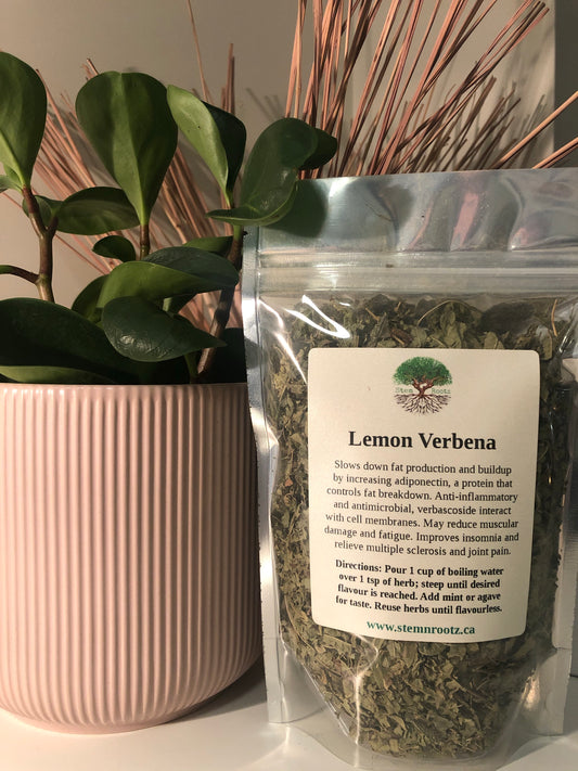Stem n Rootz – Lemon verbena loose leaf herbal tea in resealable 2oz