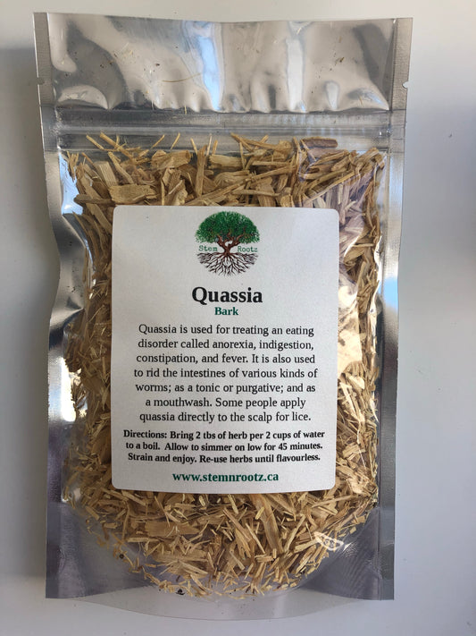 Stem n Rootz – Quassia bark loose leaf herbal tea in resealable 2.5oz pouch