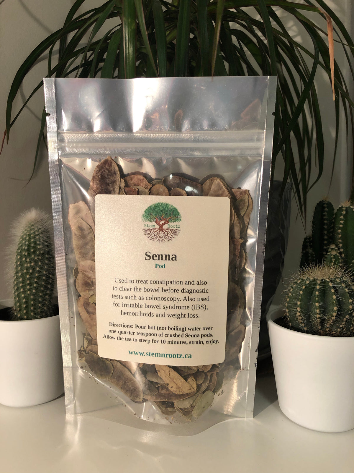 Stem n Rootz – Senna Pods loose leaf herbal tea in resealable 4oz pouch