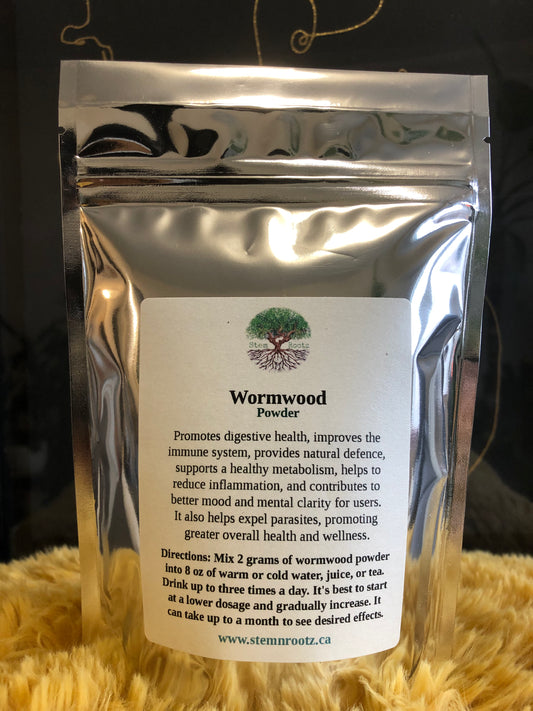 Wormwood powder in resealable 4oz pouch