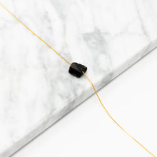 Load image into Gallery viewer, black tourmaline 14k gold-plated crystal necklace