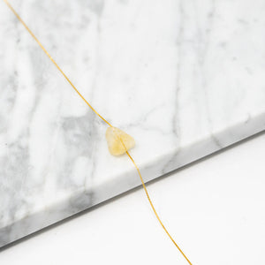 citrine 14k gold-plated crystal necklace